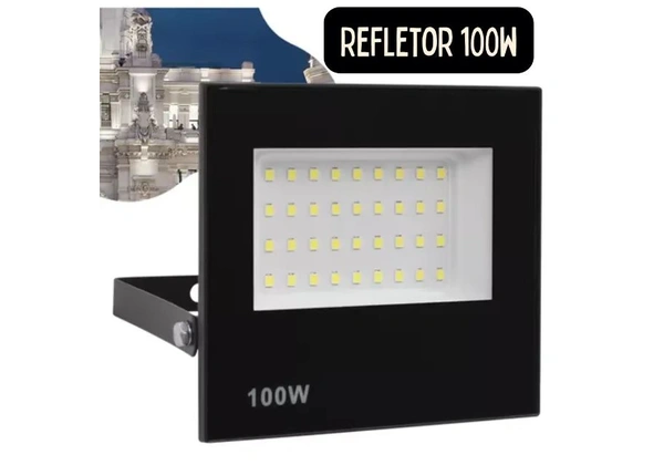 Refletor Led 100w Holofote Bivolt Prova D'água IP66 Frio _ CS146