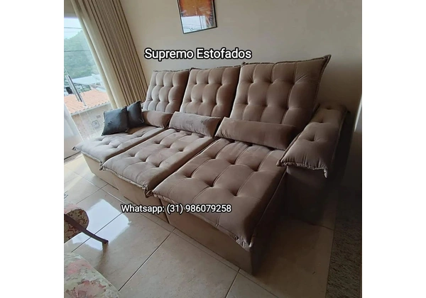 Sofá Retrátil e reclinável 3 Módulos Novos