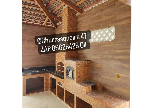 Churrasqueira e telhado