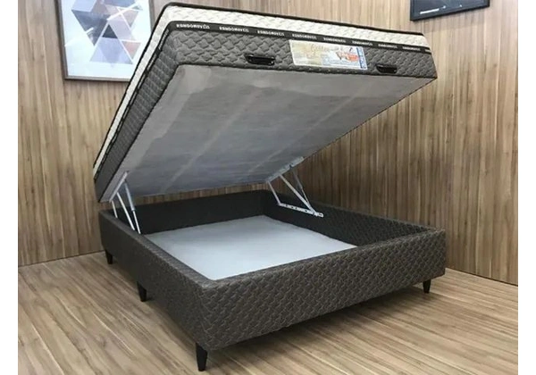 Cama box Baú Golden Light Casal 138x188x62 Frete Grátis Parcelamos Em Até 12X S/Juros