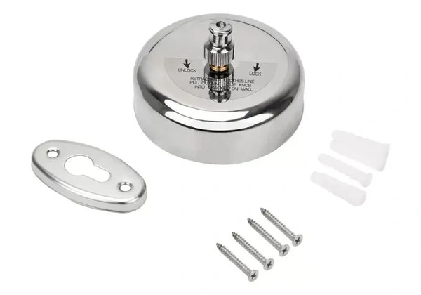 Varal Retrátil de Aço Inox - Compacto e Resistente para Qualquer Espaço