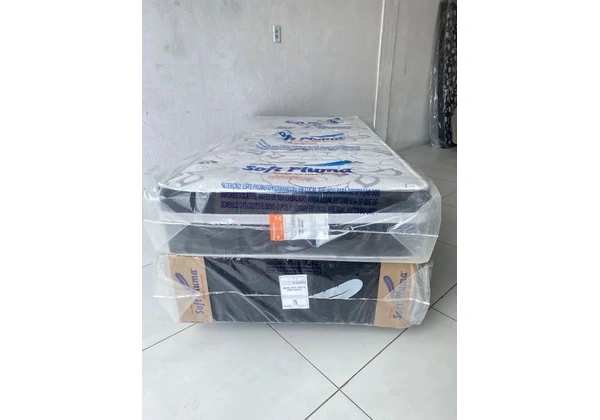 Cama Box Solteiro Soft pluma 24cm