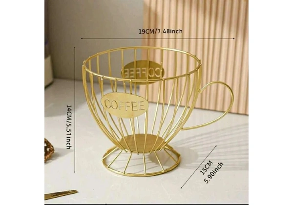 Porta cápsulas de café em formato de xícara