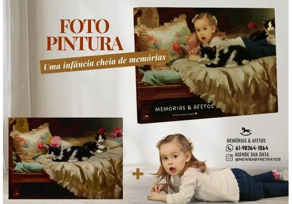 Quadro Vintage personalizado -Foto Pintura