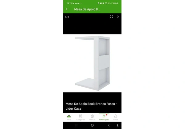 Mesa de Apoio para Sofá que vira mesa de centro- Nova