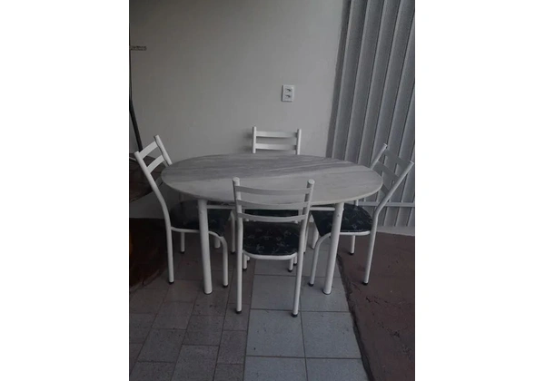 CONJ. MESA TUBOLAR, NOVO, LEIAM: