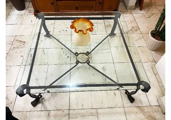 Mesa de Centro Vidro Bisotê