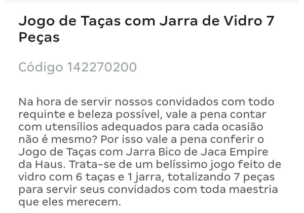 Joga de taças com jarra muito top