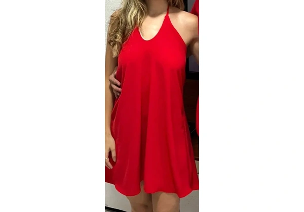 Vestido vermelho para o Natal