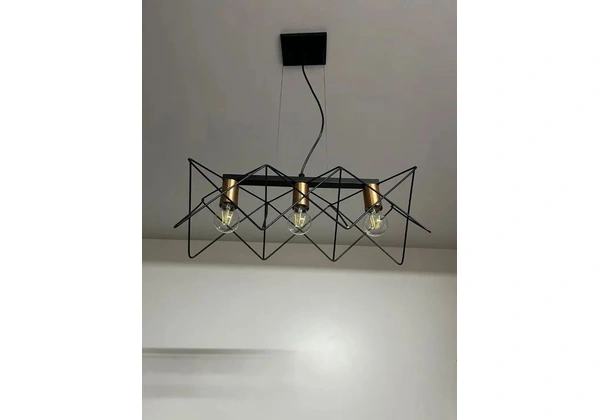 Lustre industrial com lâmpadas de led