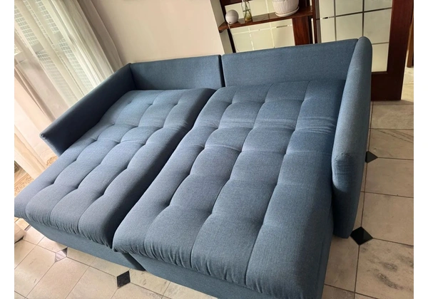 Sofá-cama 3/4 Lugares com Revestimento em Tecido