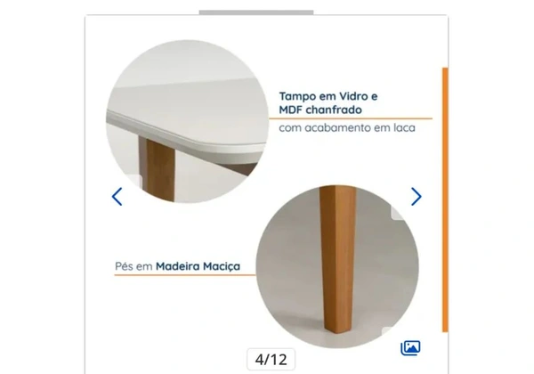 MESA COM PÉS DE MADEIRA p/ 6 CADEIRAS - ÓTIMA OPORTUNIDADE - MENOS DE 1 ANO DE USO.