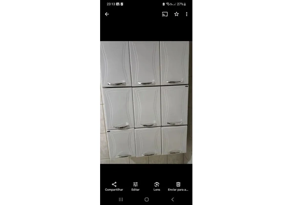 Oportunidade!. Armário de Aço Colormaq 9 portas Branco