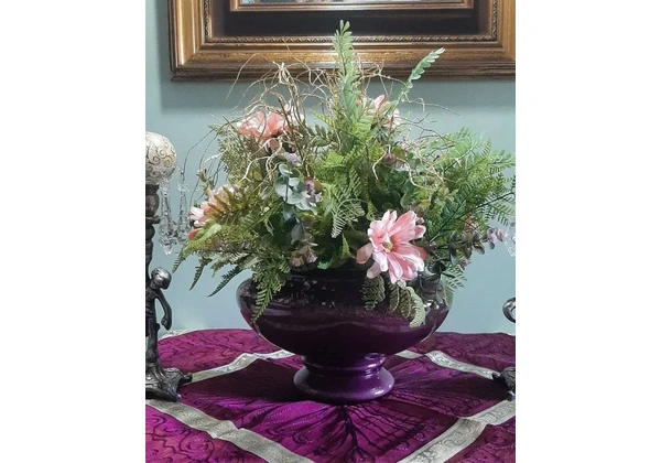 Vaso Decorativo com Flores Artificiais