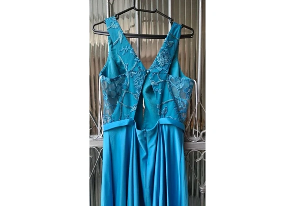 Vestido Azul Petróleo para Festas, Formatura ou para Casamento
