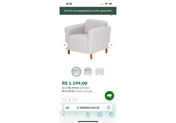 VENDO LINDAS POLTRONAS TOK STOK