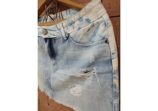 Saia Jeans Destroyed - Tamanho G