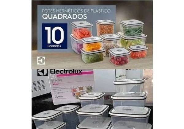 Potes herméticos Eletrolux - conjunto 10unidades - **Novos**