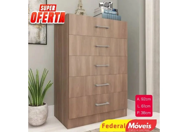 Cômoda 5 Gavetas - Solicite nosso Catálogo