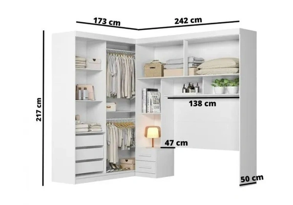 Guarda Roupas Modulado Florença em L - Novo - Fazemos Entrega