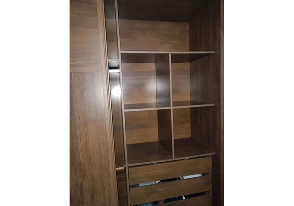 Guarda Roupa Casal Conjugado com Cabeceira e Ponte Modulada Firenze Móveis Europa