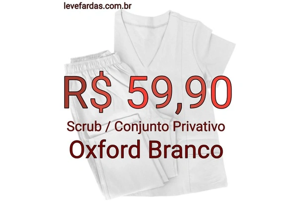Scrub / Conjunto Privativo - Oxford Branco