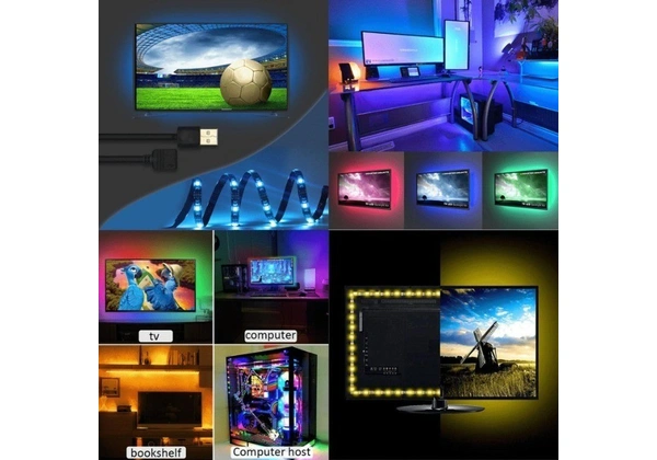 Fita Led 5v Com Entrada Usb 5050 Rgb Com Silicone