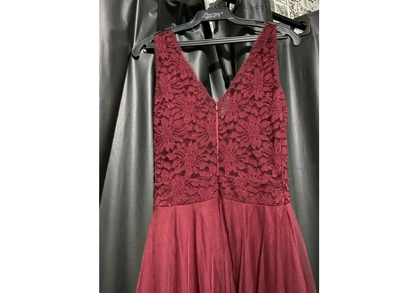 Vestido vinho longo de festa