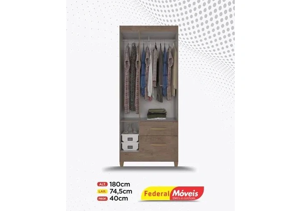 Guarda Roupa 3 Portas 2 Gavetas c/ Espelho Super Lindo Fazemos Entrega