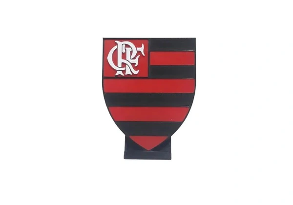 Escudo do Flamengo em plástico para Mesa, Estante ou Rack