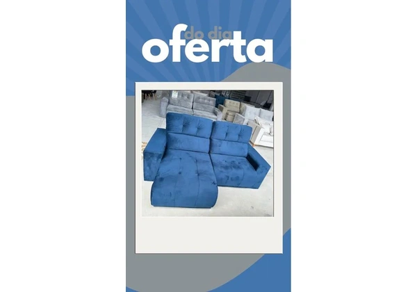 Lindo sofá mediterrâneo, de 2m retrátil