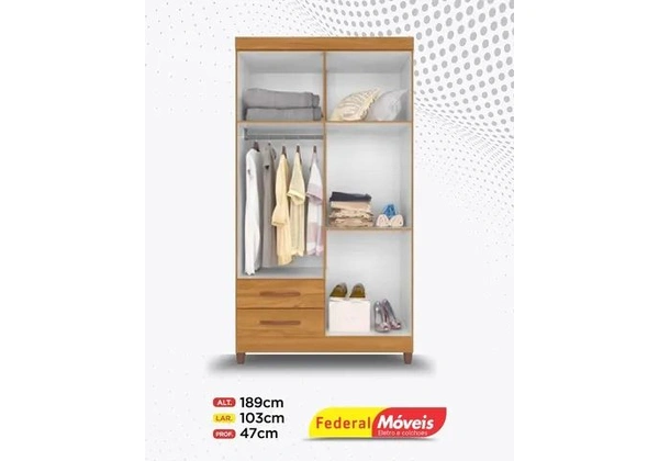Guarda Roupa 4 Portas 2 Gavetas Super Lindo Fazemos Entrega