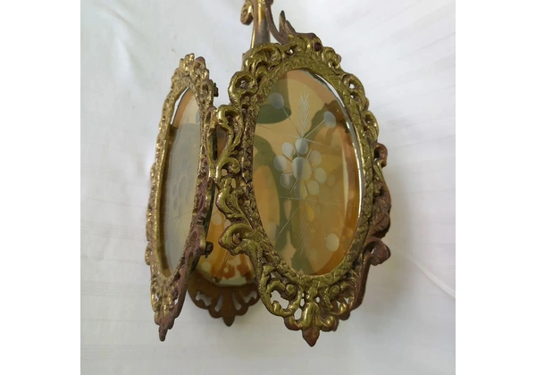 Lustre antigo de bronze (1 soquete)