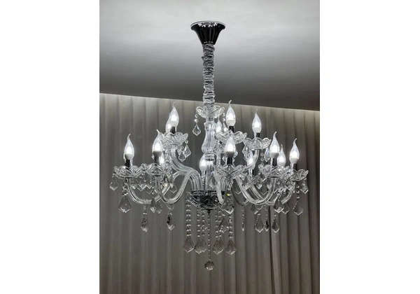 Lustre com 15 lâmpadas led vela Philips