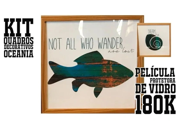 Quadros Decorativos com Película de Vidro Oceania