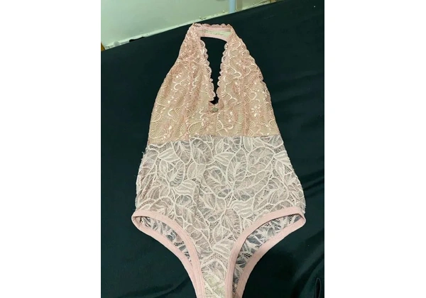 Body Renda Rosa G