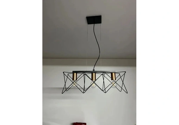 Lustre industrial com lâmpadas de led