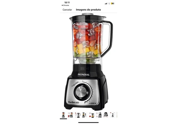 Liquidificador mondial 1200w - 220v