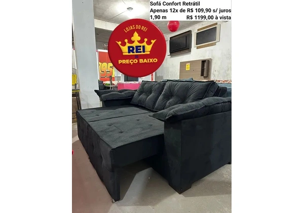 Sofá comfort retrátil 1199 avista frete gratis- várias cores
