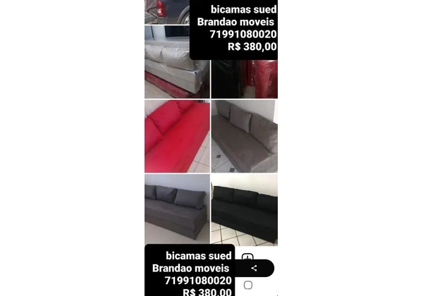 Cama casal R$ 380, 00 pop foto ilustrativa cama casal 2 colchões super luxo R$ 550, 00