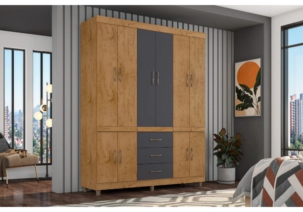 Guarda-Roupa 22103 10 portas e 3 gavetas