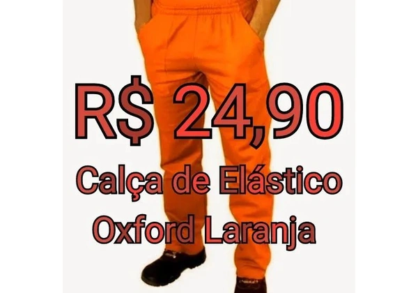 Calça Operacional de Elástico Oxford Preto