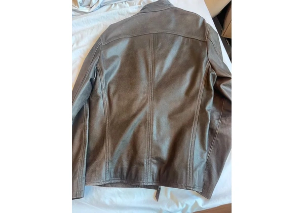 Jaqueta de couro masculina