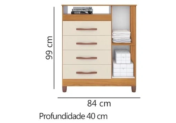 Cômoda sapateira turquesa 4 gavetas - nova na caixa - entregamos