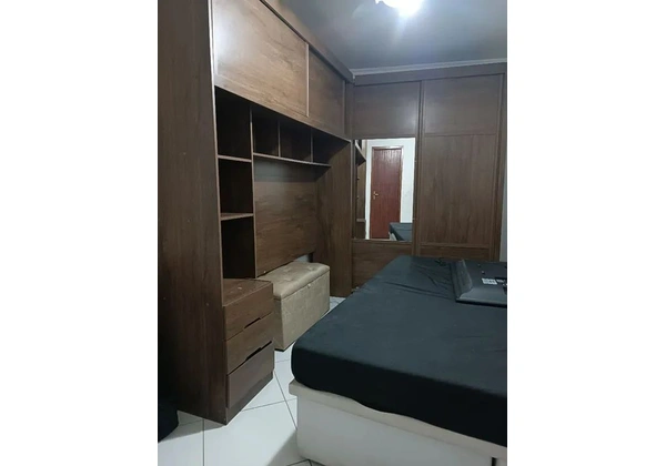 Guarda Roupa Casal Conjugado com Cabeceira e Ponte Modulada Firenze Móveis Europa
