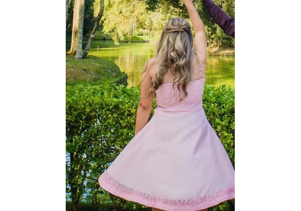 Vestido de Festa com pérolas
