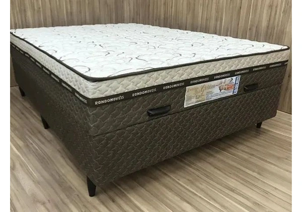 Cama box Baú Golden Light Casal 138x188x62 Frete Grátis Parcelamos Em Até 12X S/Juros