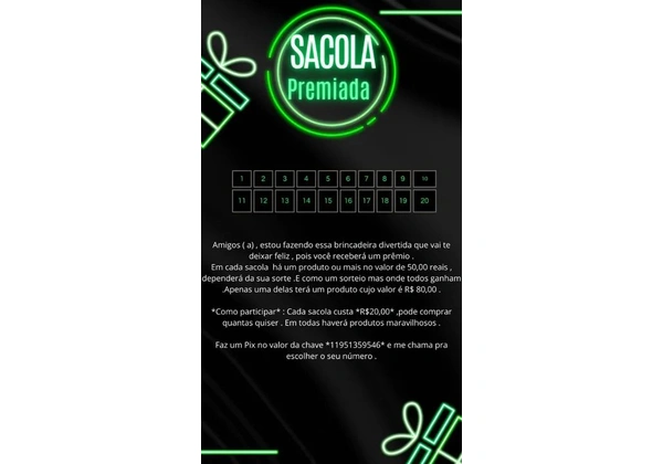 SACOLA PREMIADA - GANHE PRODUTOS MARAVILHOSOS DE CROCHÊ