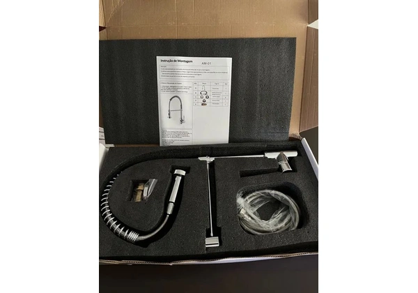Torneira para Cozinha Gourmet Nell de Mesa com Mola Luxo