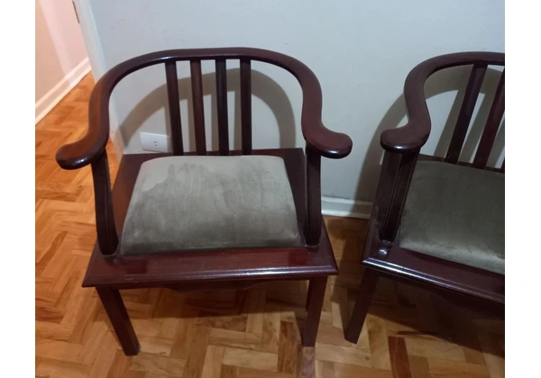 Cadeiras poltronas vintage antigas peroba maciça